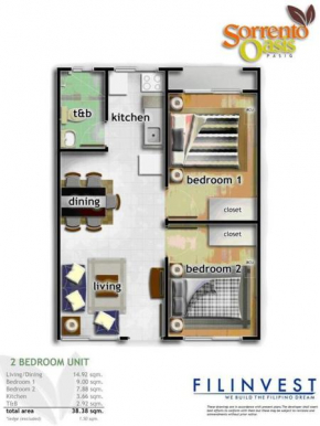 Sorrento Oasis 2 BR
